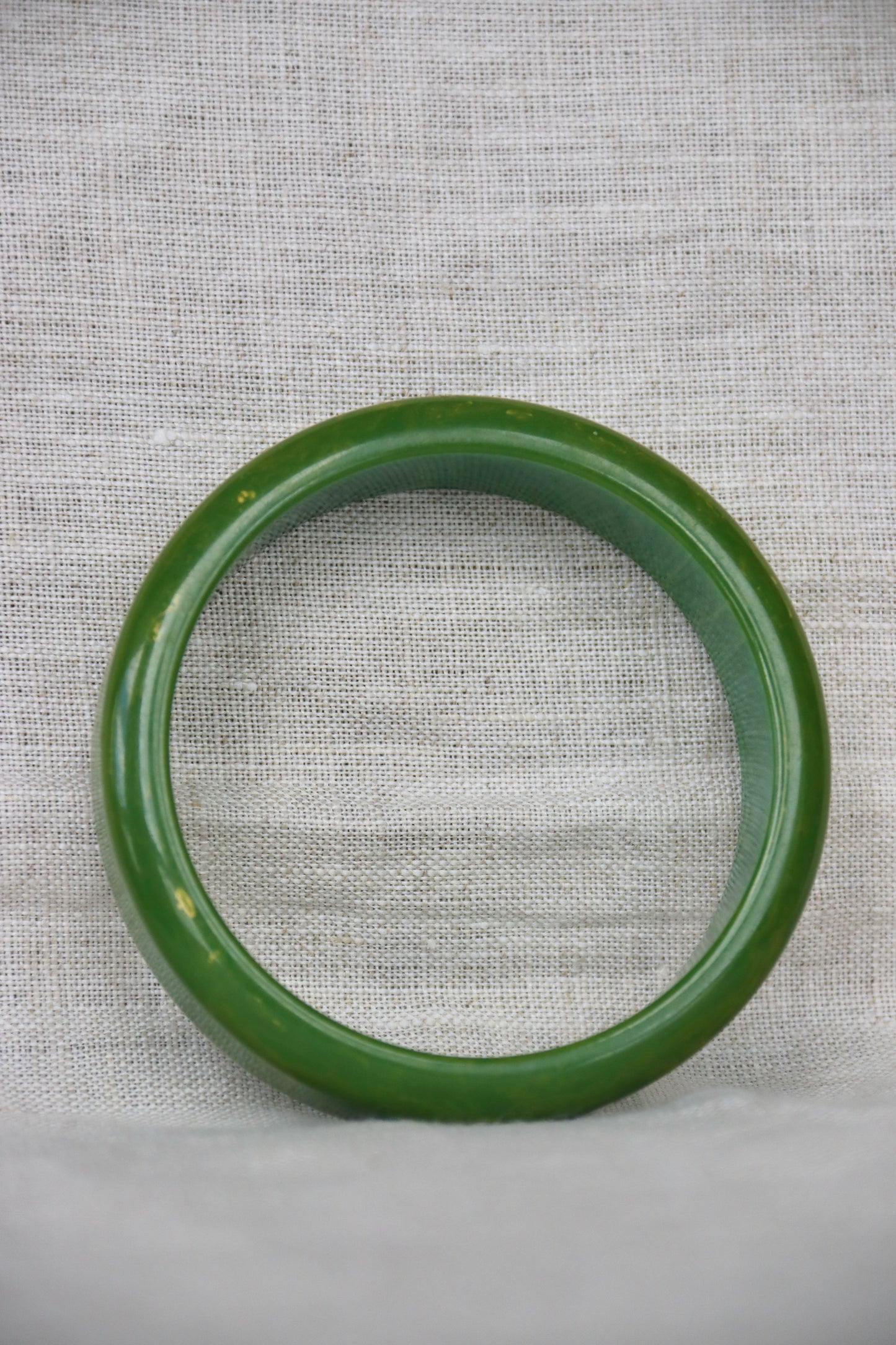 Green Bakelite Bangle Bracelet