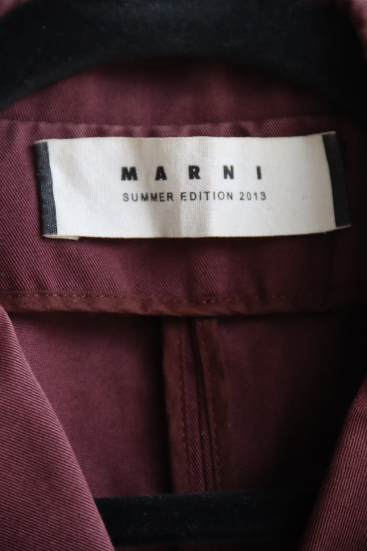 Marni Burgundy Chore Coat