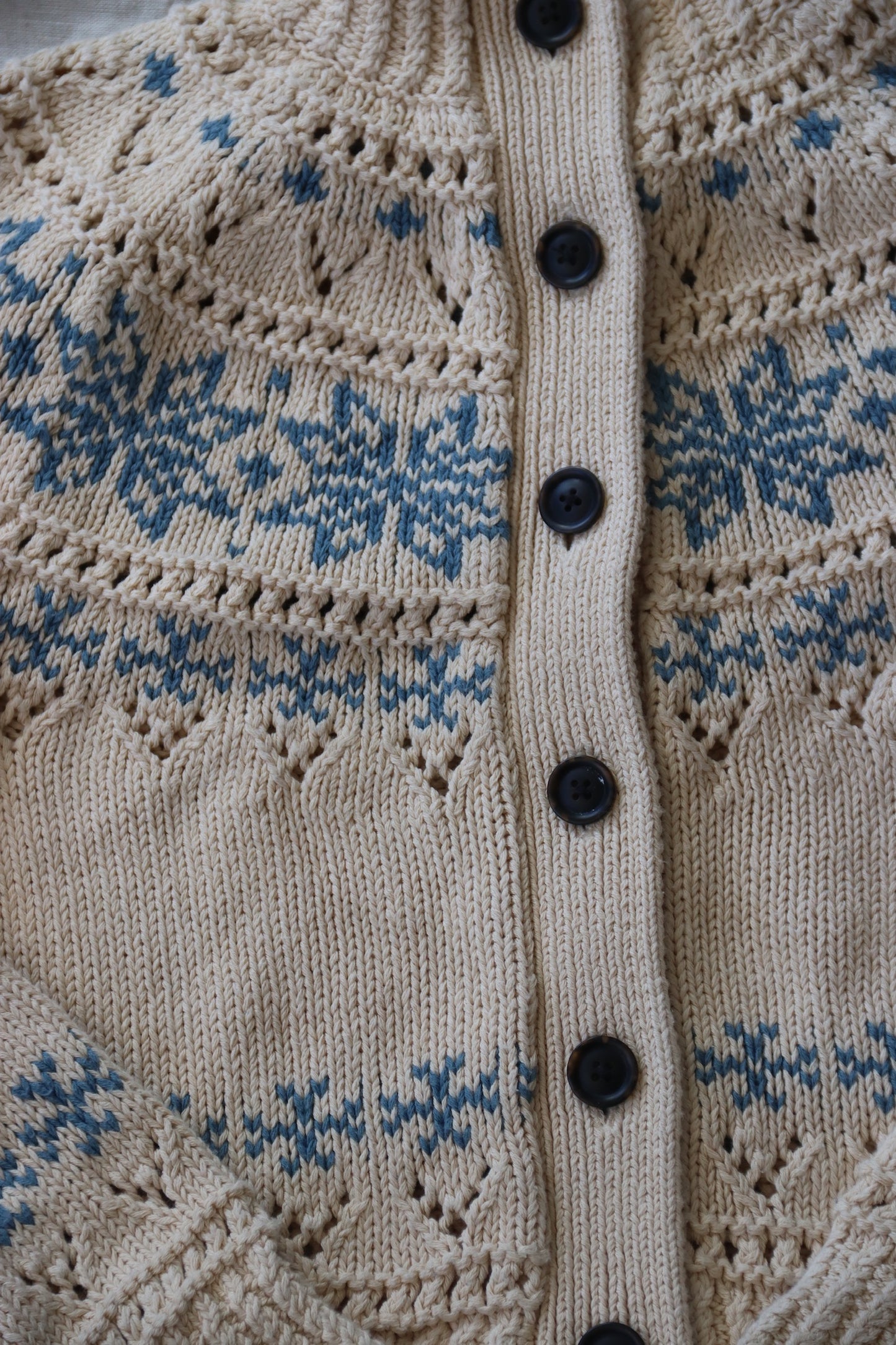 Bean Nature White Cotton Sweater