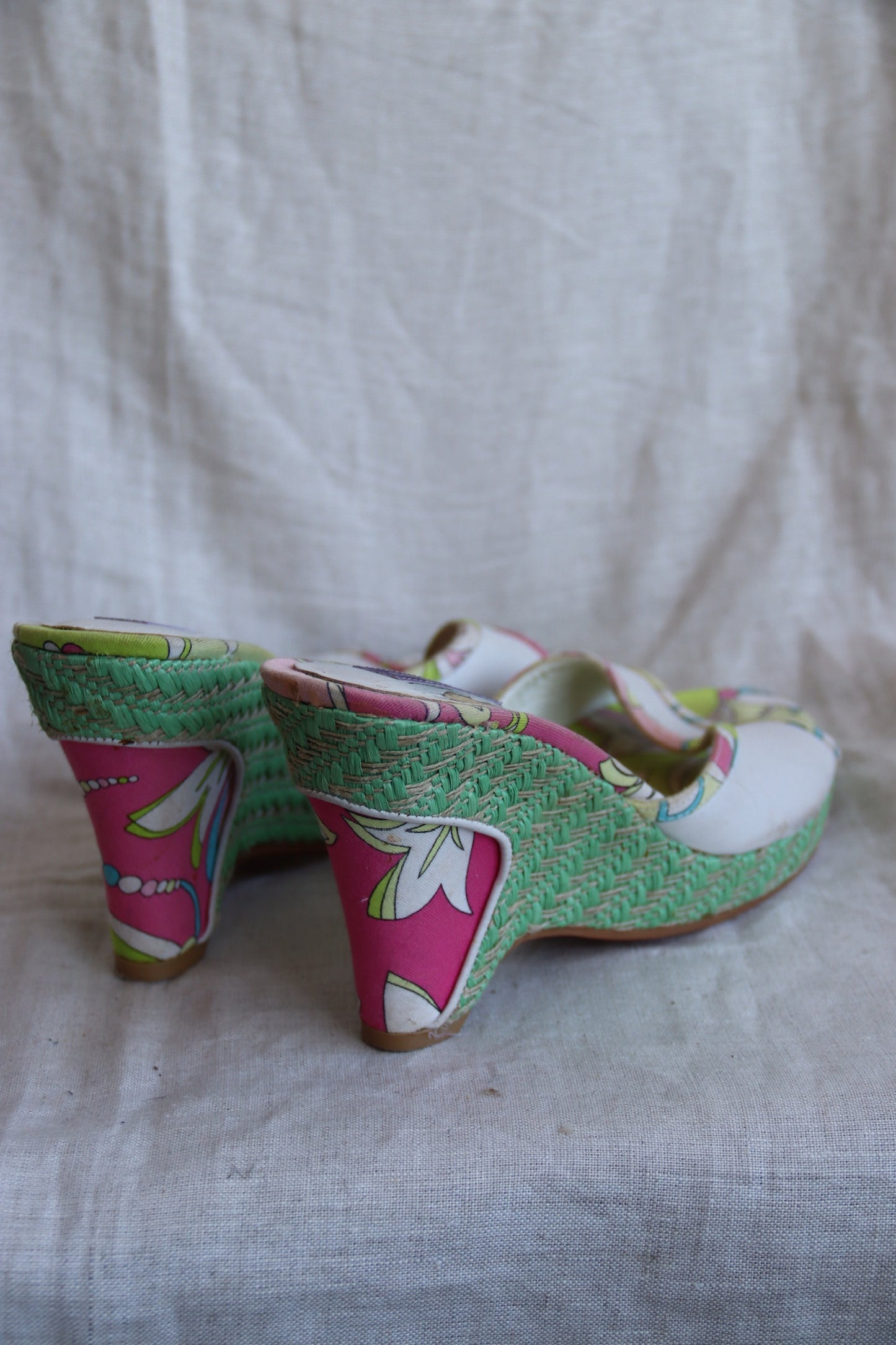 Emilio Pucci White Wedge Heels - 9