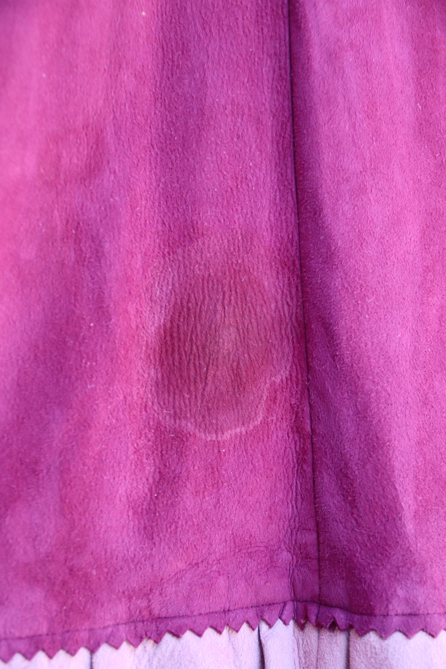 Lotus Maroon Leather Skirt - as is