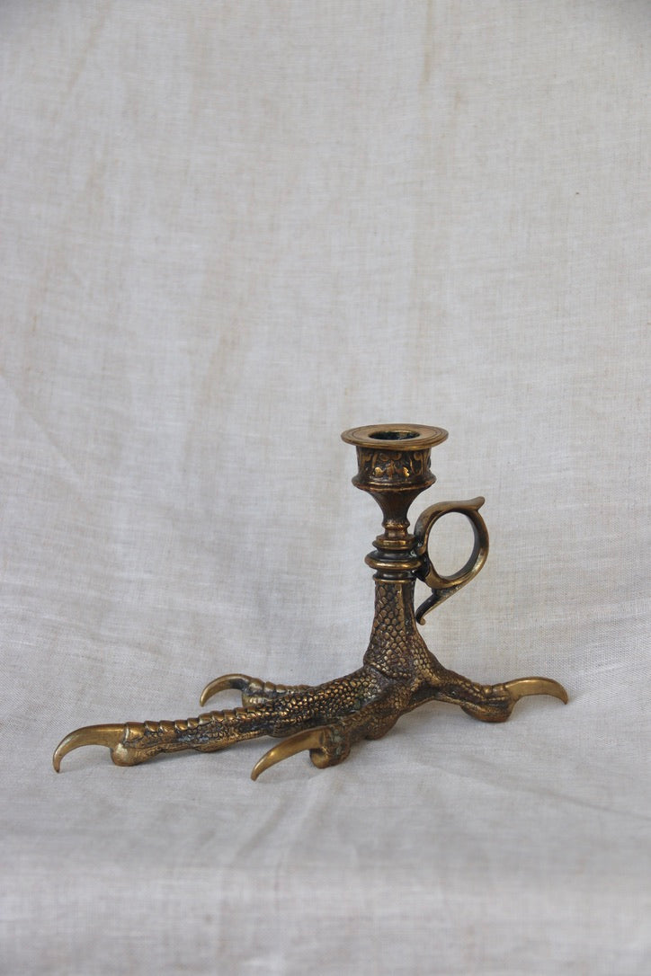 Brass Claw Candlestick