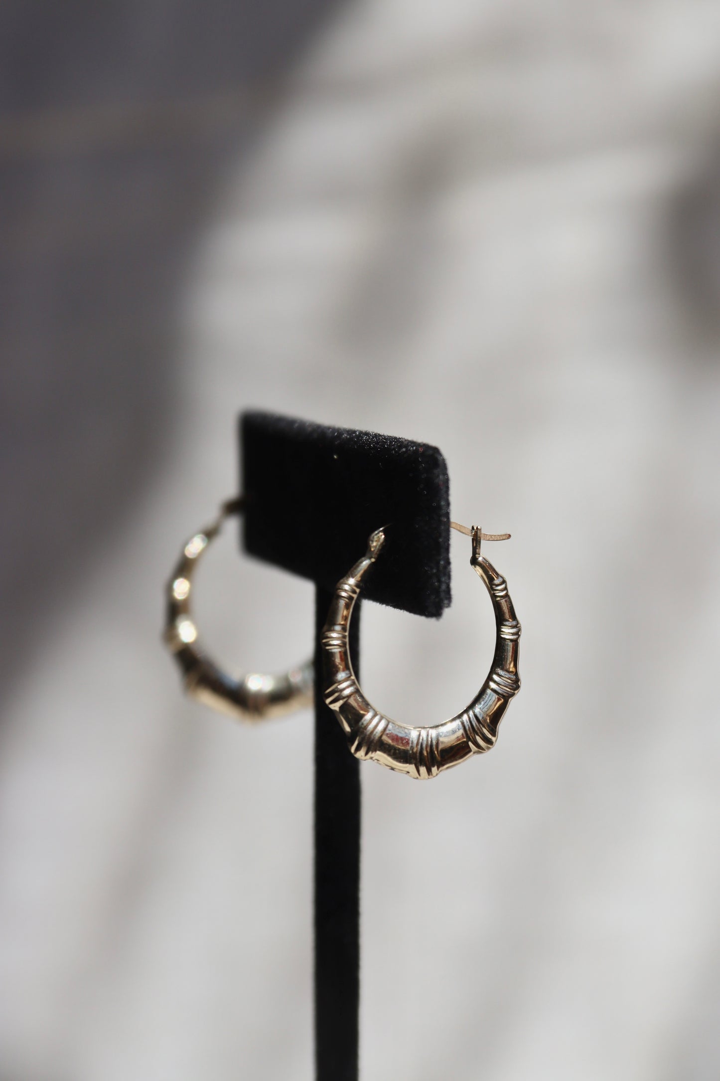 Fluted Hoop Earrings - 10k Yellow Gold