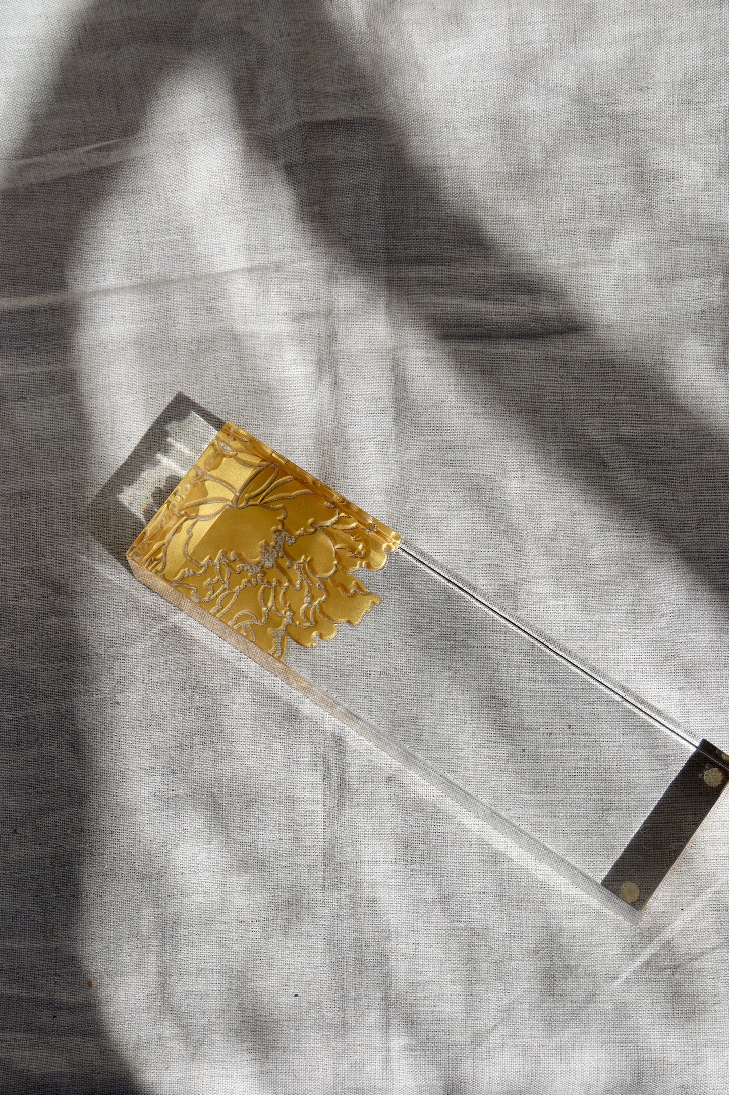 Glass and Gold Paperweight