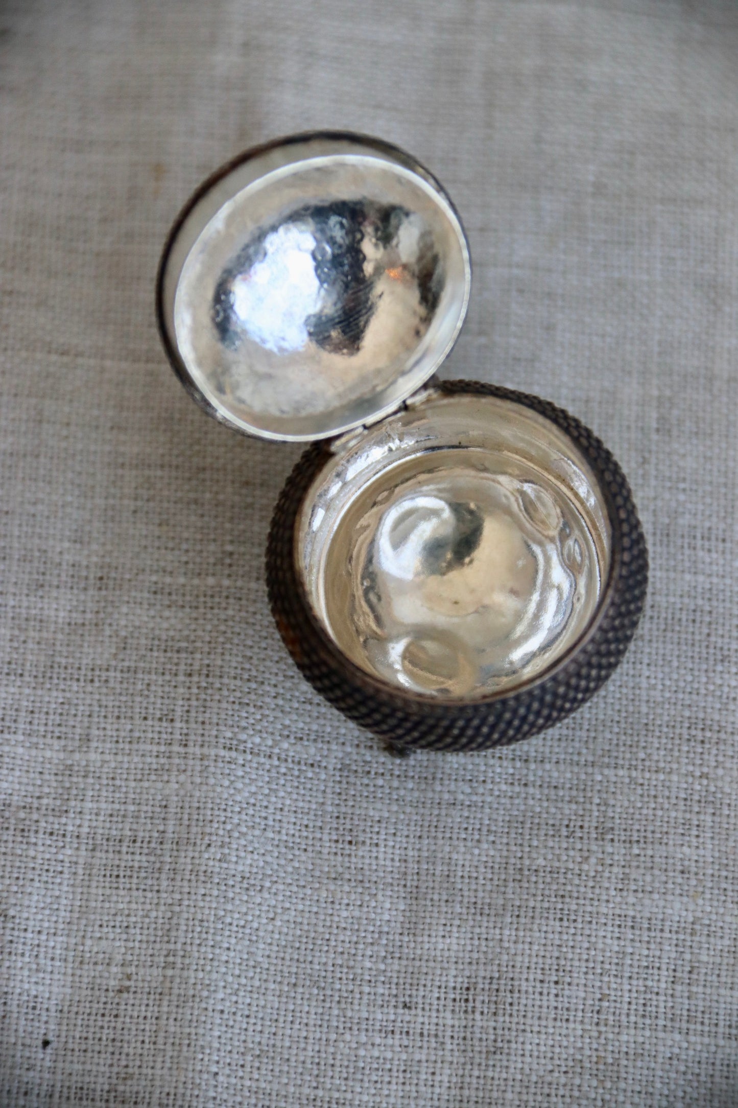 Miniature Silver 3 Legged Box