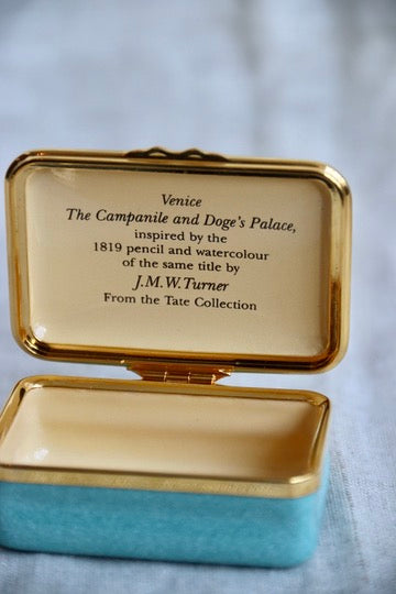 Halcyon Days J. M. W. Turner Venice Enamel Box