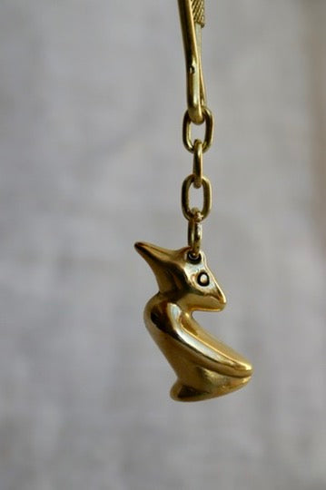 Vintage Brass Sea Animal Keychains