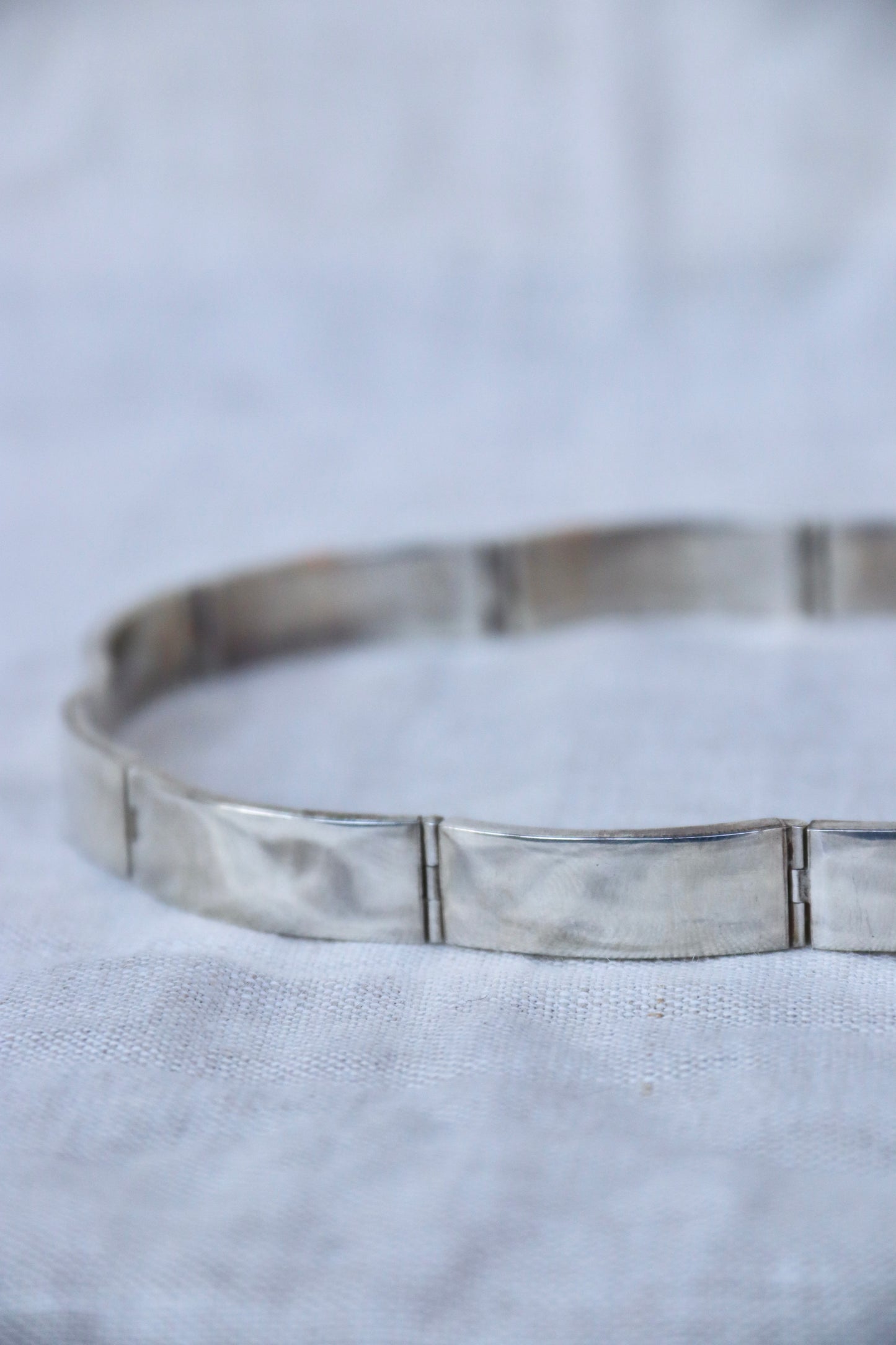 Sterling Silver articulated choker necklace