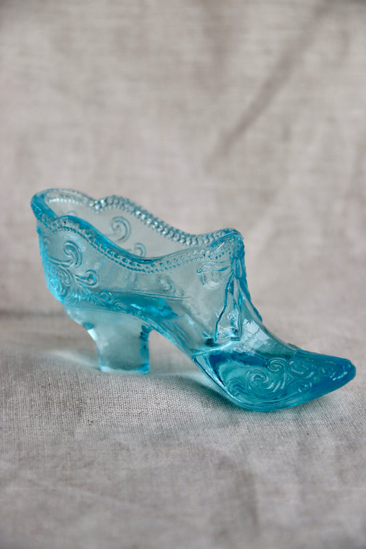 Miniature Blue Glass Slipper