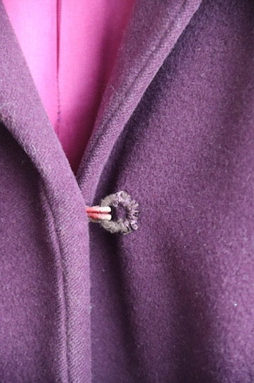 Vintage Searle Purple Cashmere Wool Coat - as is