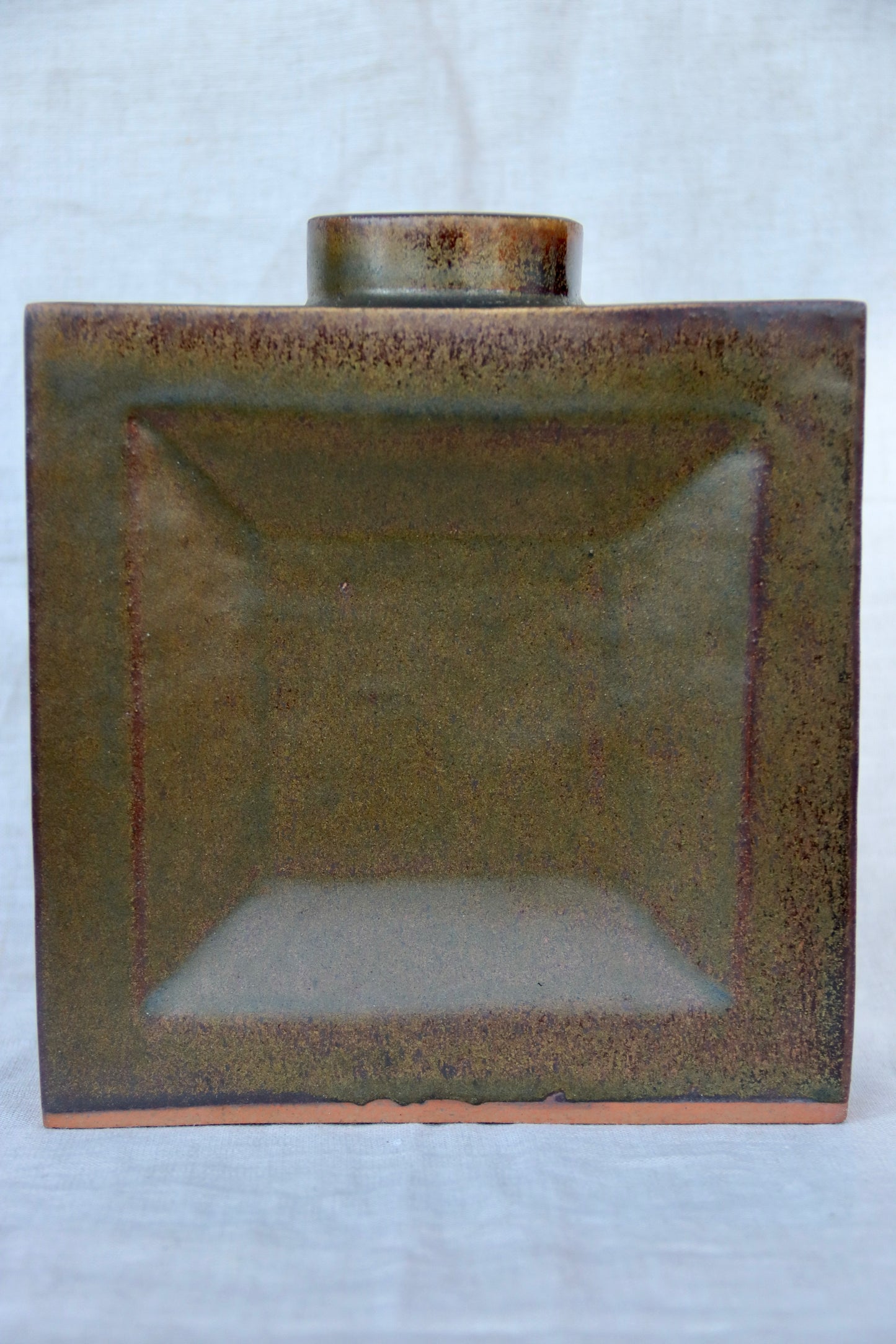 square ceramic vase