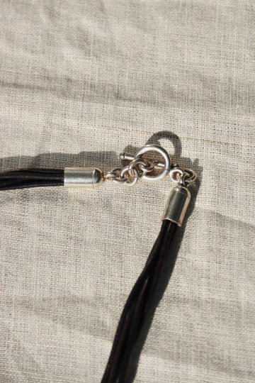 Leather Cord and Sterling Silver Heart Necklace
