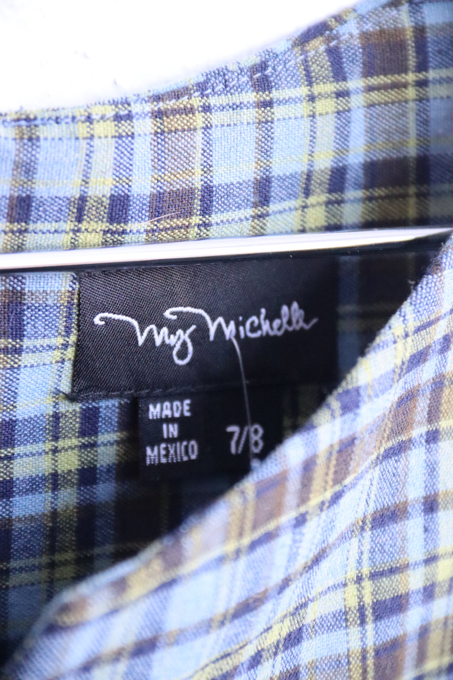 My Michelle Green Plaid Dress