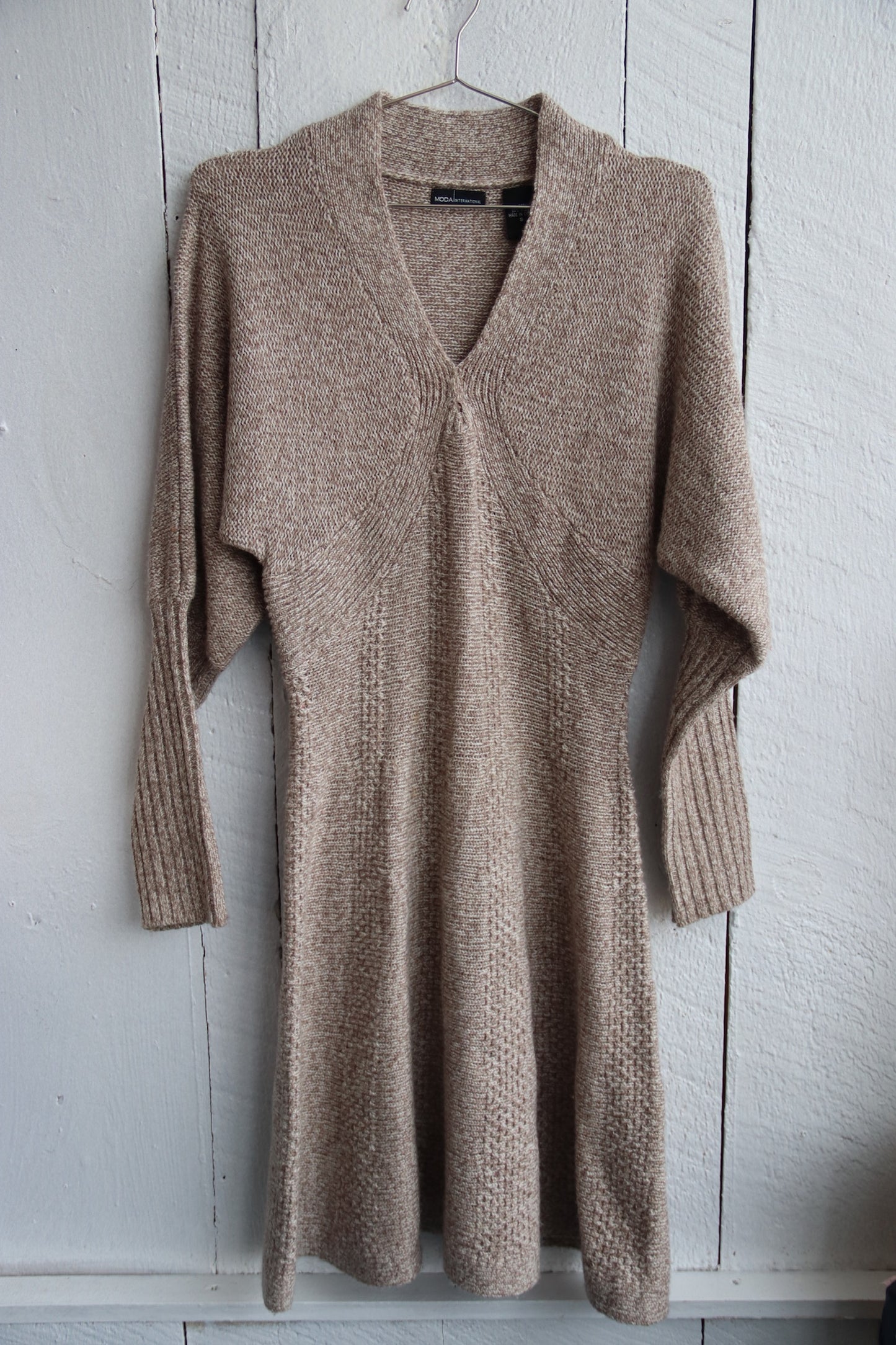 Moda International Tan Knit Dress