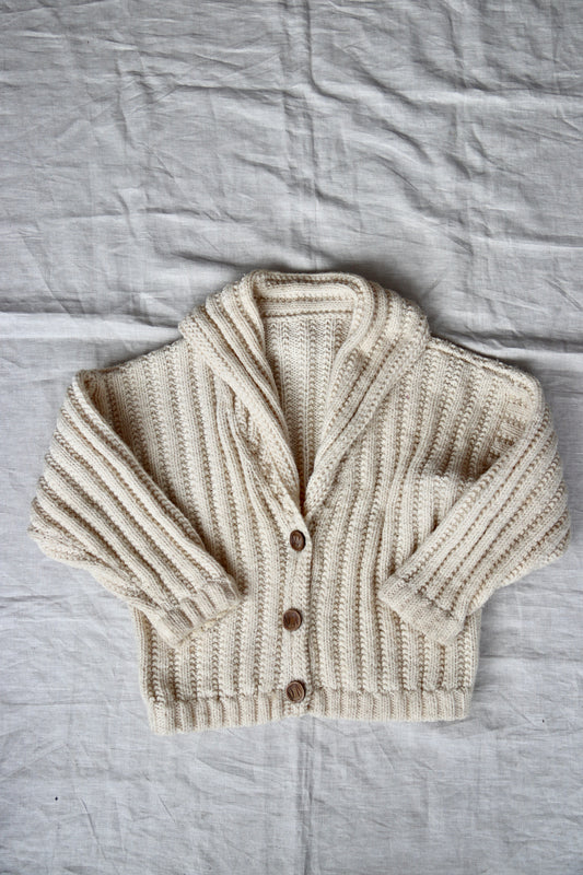 70s Hand Knit White Sweater