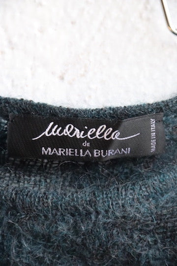 Mariella Burani Floral Knit Maxi Dress