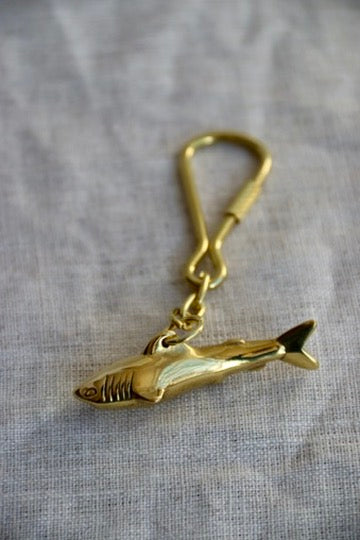 Vintage Brass Sea Animal Keychains