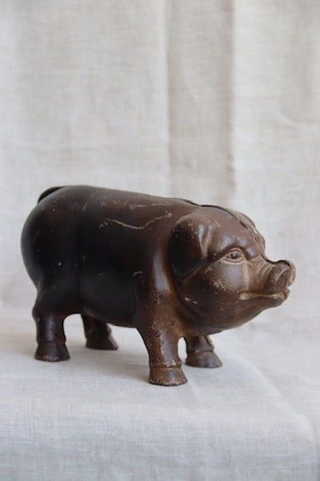 Vintage Large Metal Piggybank