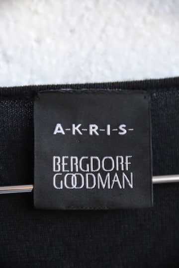Akris Bergdorf Goodman Black Cashmere Wrap Dress