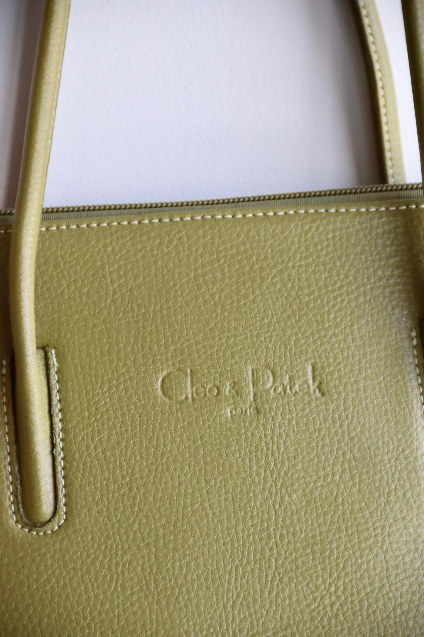 Cleo & Patek olive green leather shoulder bag