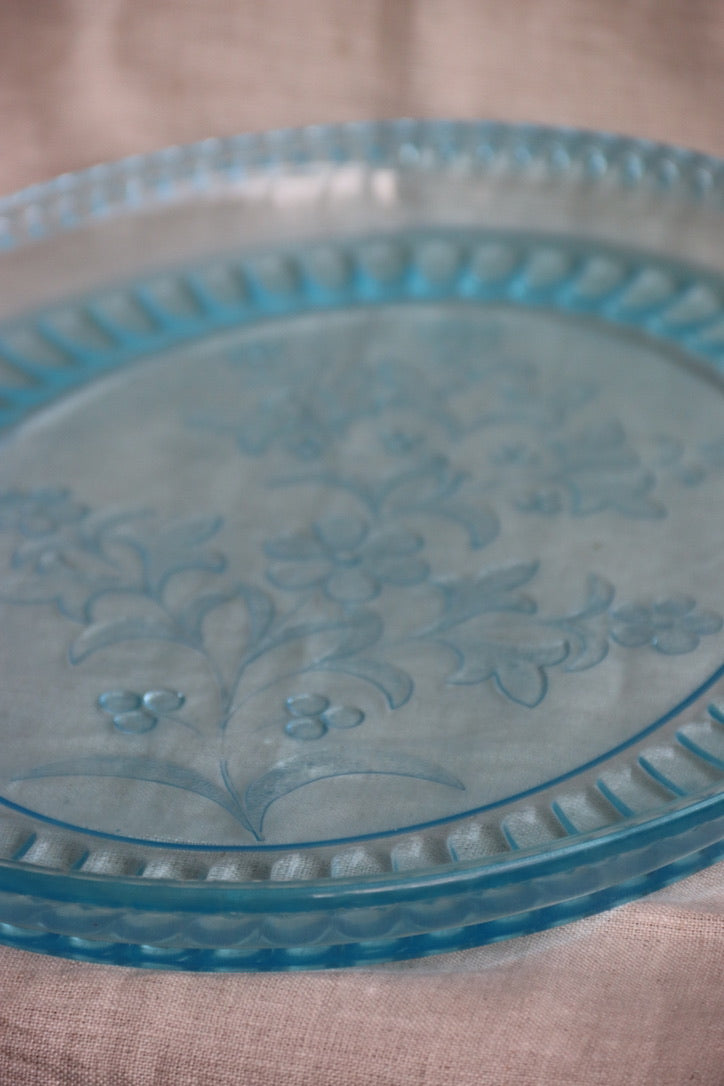Anchor Hocking "Wildflower Blue" Oval Platter