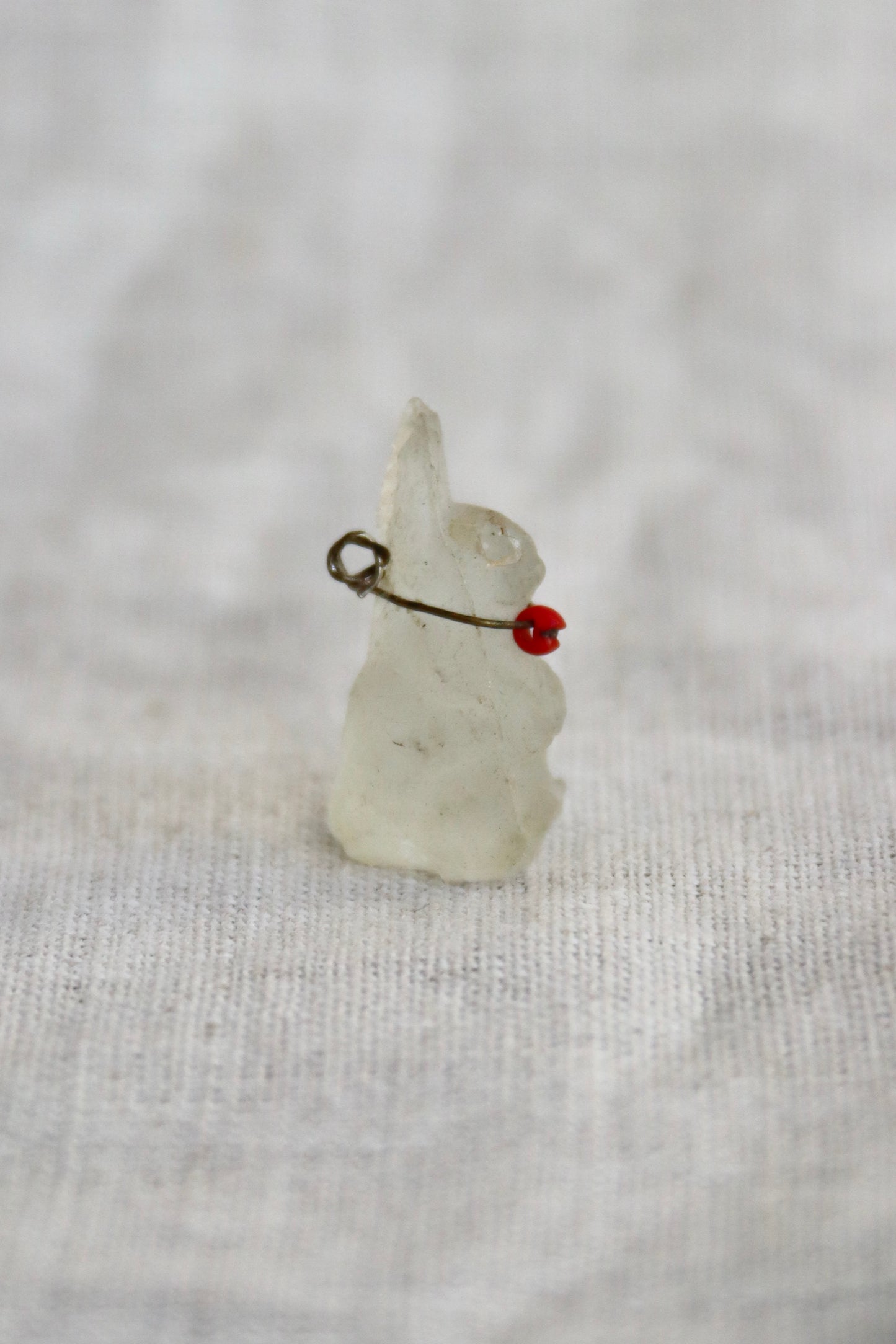 Miniature glass bunny