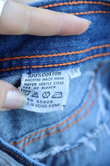 Vintage Contrast Stitching Jeans