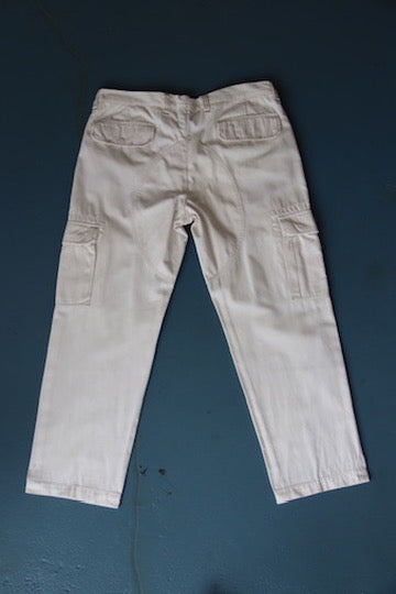 Brunello Cucinelli Men's White Cargo Pants