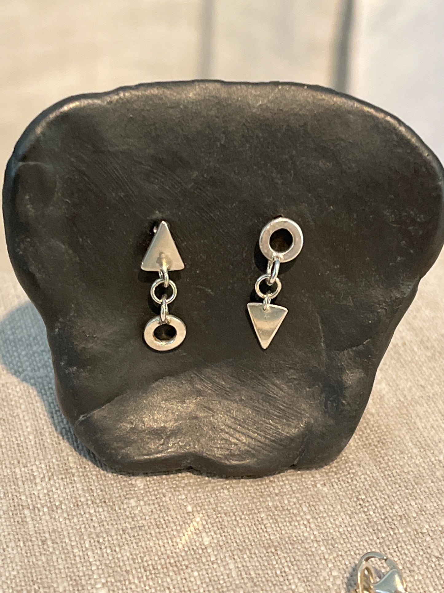 Baer silver dangly earrings