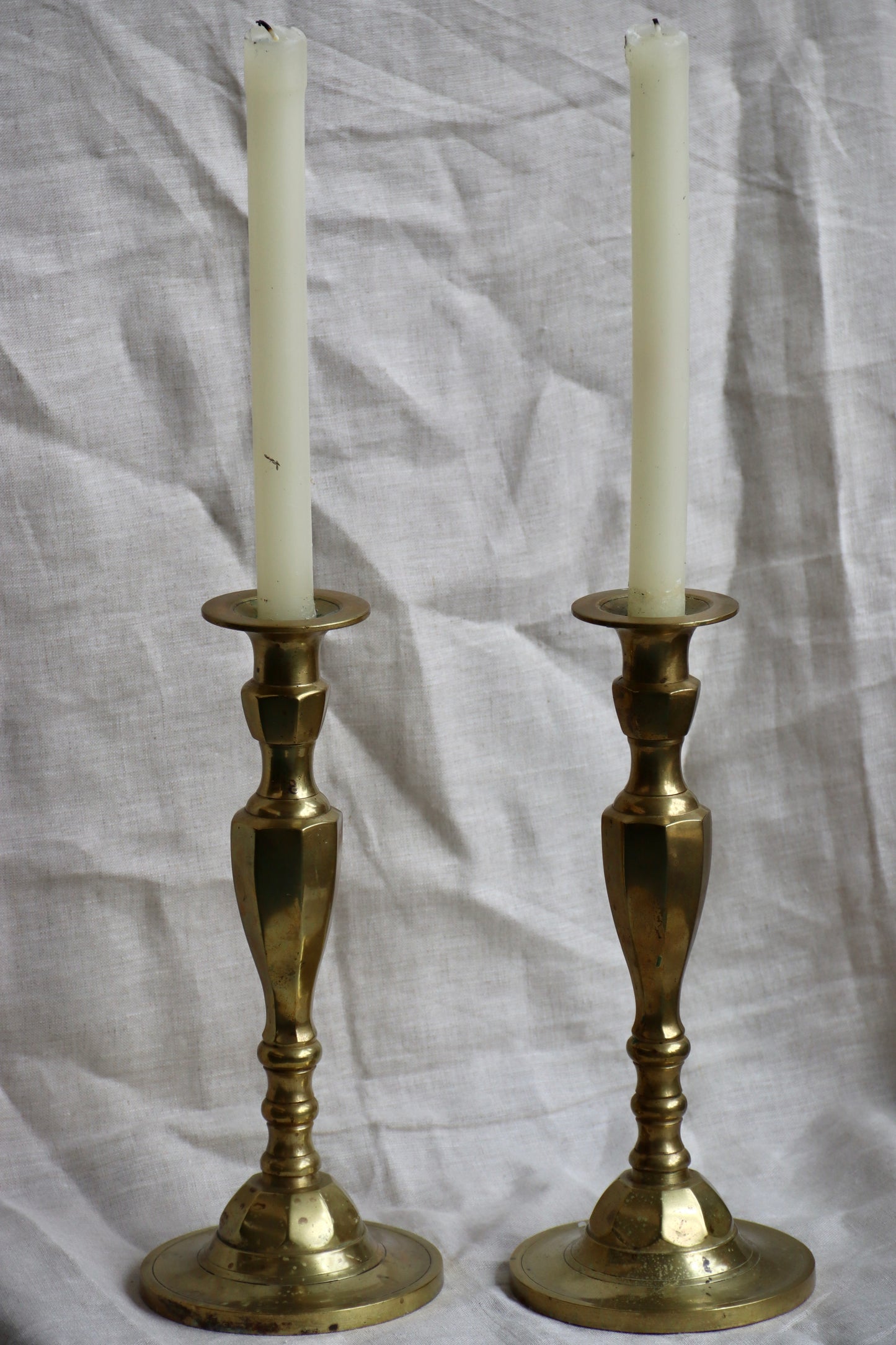 Vintage Pair of Brass Candlesticks