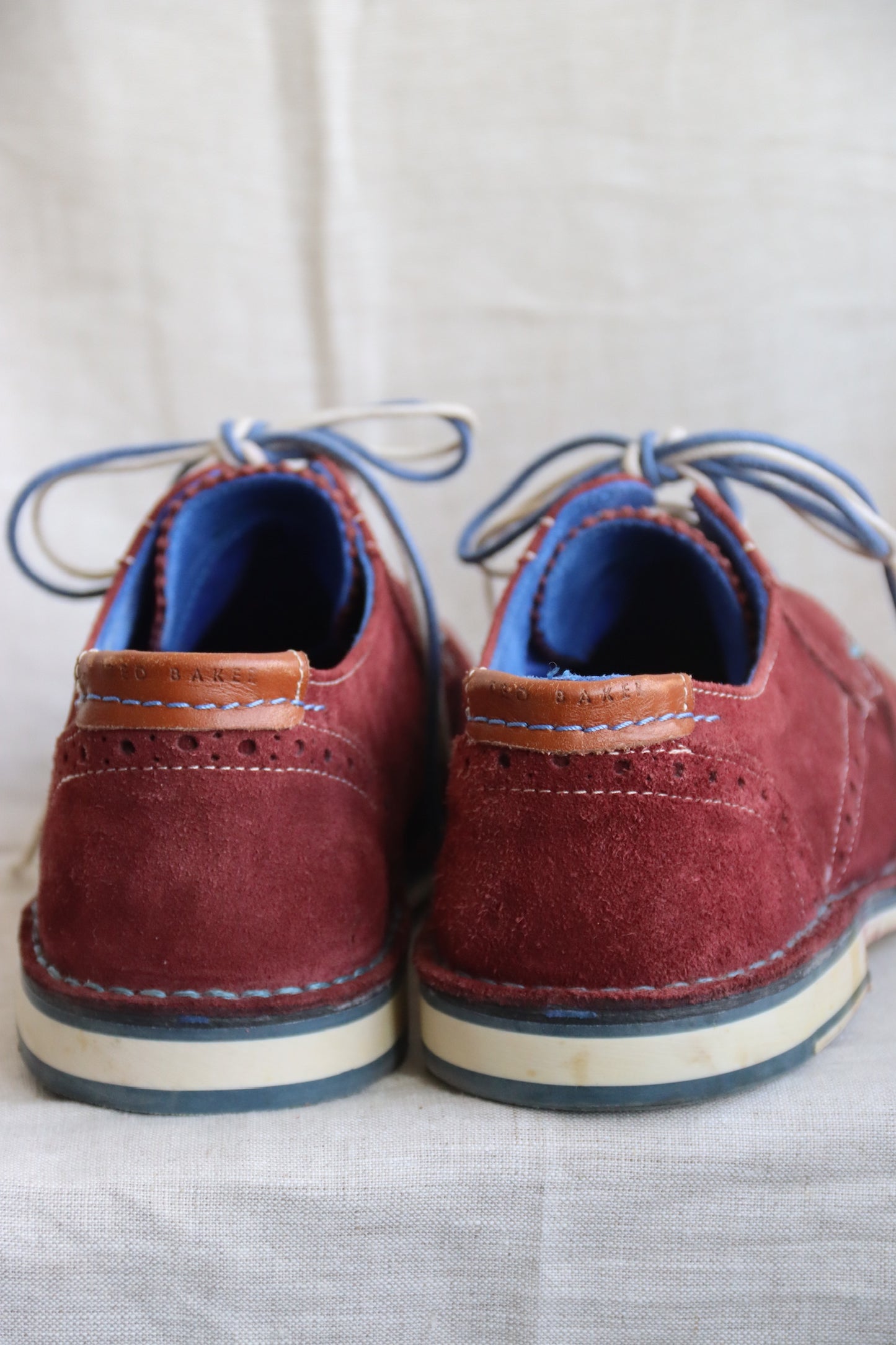 Ted Baker Maroon Suede Dress Shoes - 8.5