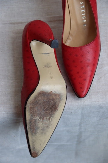 Walter Steiger Red Leather Heels - 10
