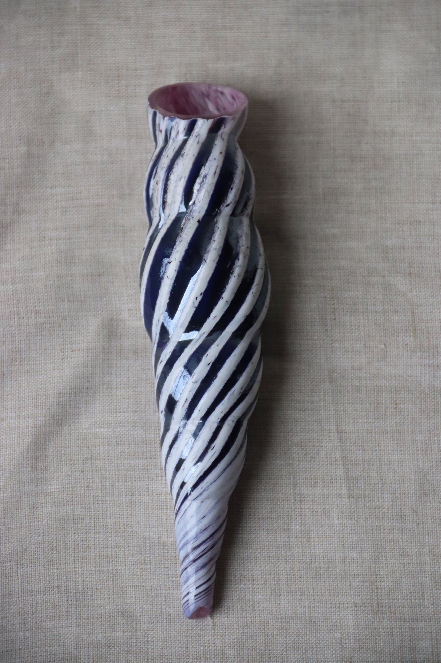 Set of 2 Handmade Glass Shells