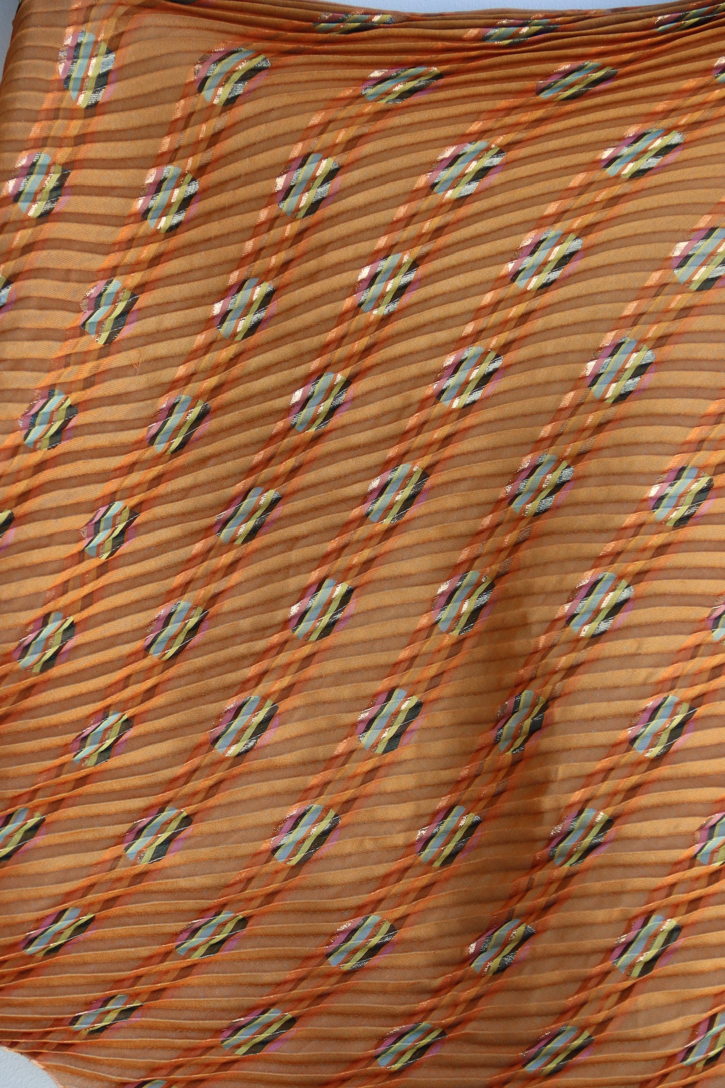 Accordion Pleated Geometric Scarf
