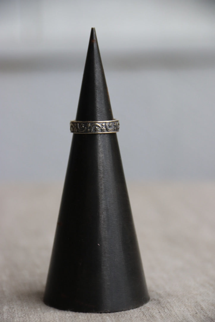Sterling Silver Moon and Stars Band Ring