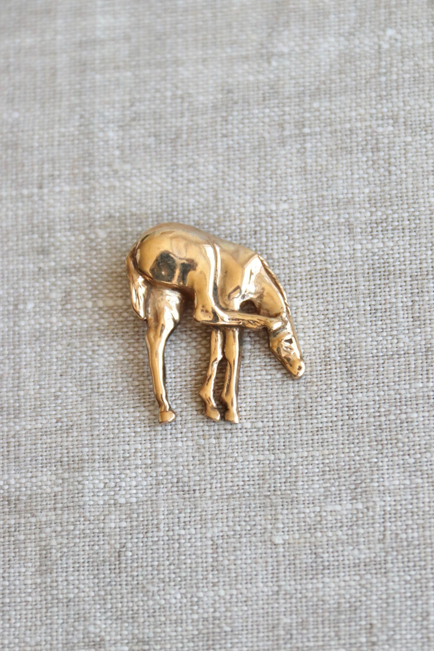 14K Yellow Gold Horse Pendant