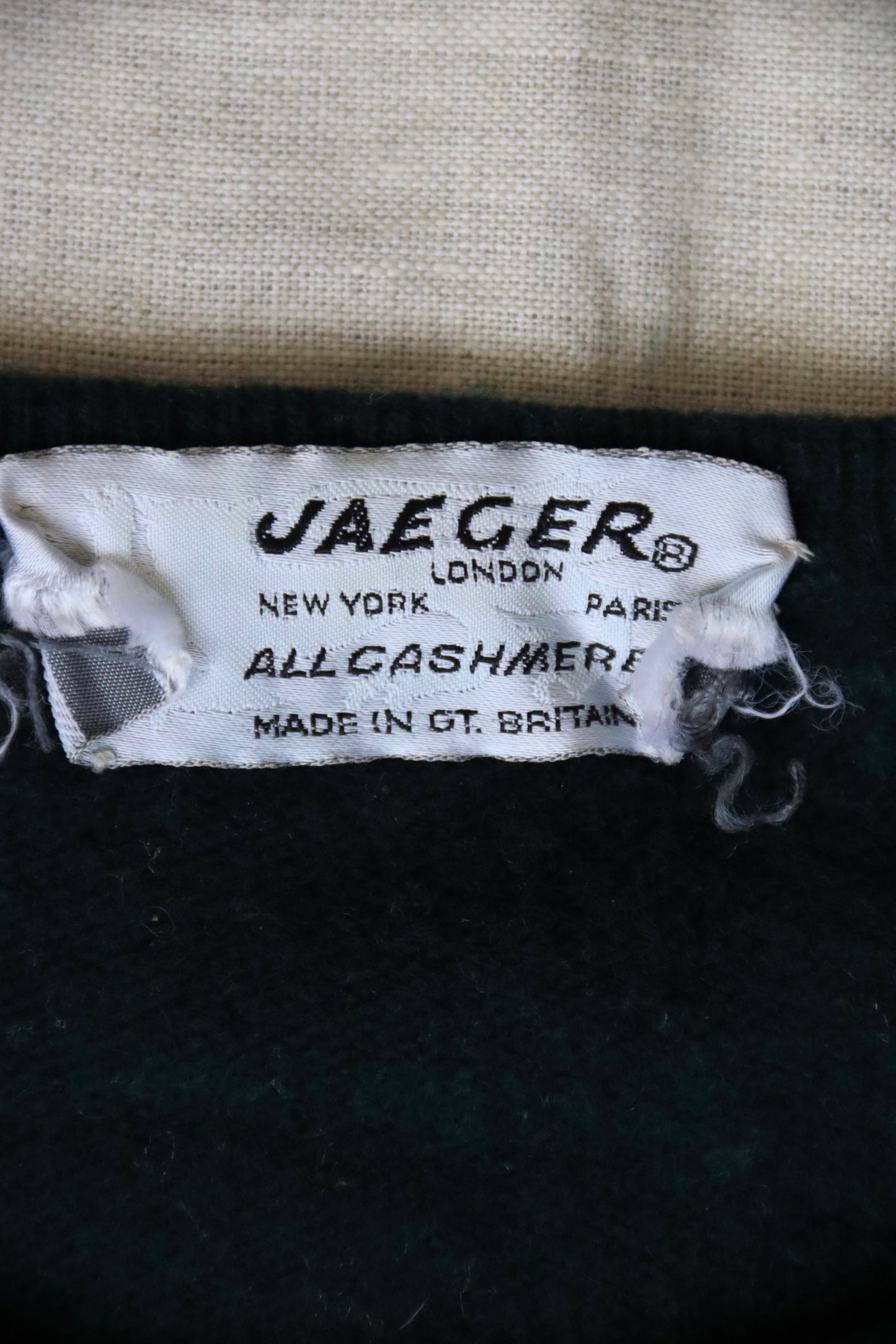 Vintage Jaeger Green Cashmere Sweater