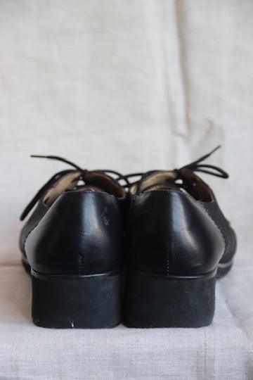 Salvatore Ferragamo Black Nylon Mesh Oxfords - 10