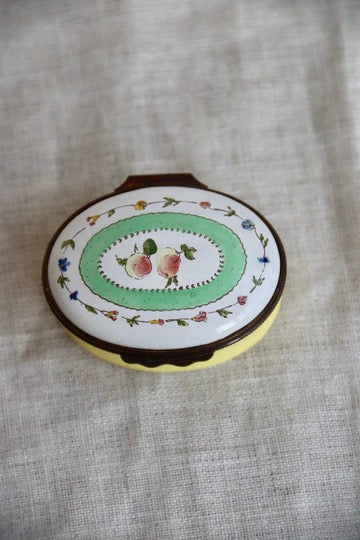 Halcyon Days Yellow Enamel Box