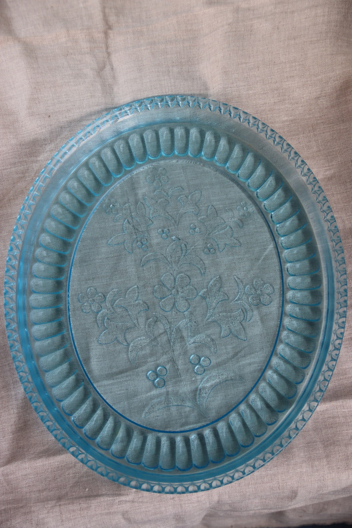 Anchor Hocking "Wildflower Blue" Oval Platter