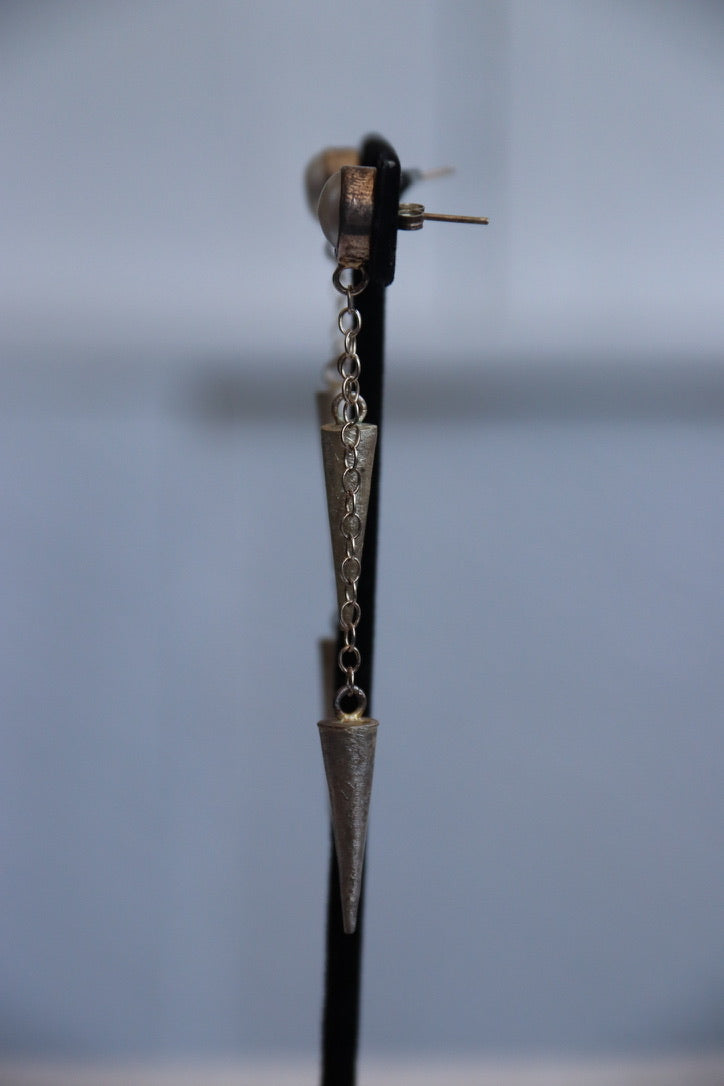 Balaam by Monica Zamora Sterling Silver Pearl Drop Earrings