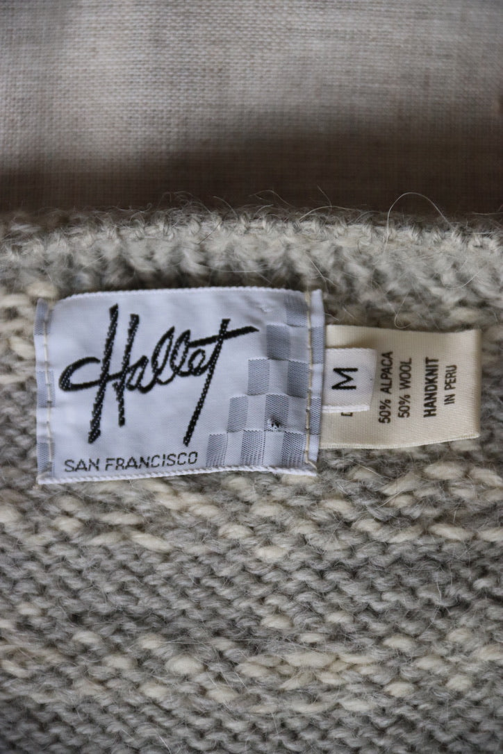 Vintage Hallet Grey Wool Sweater