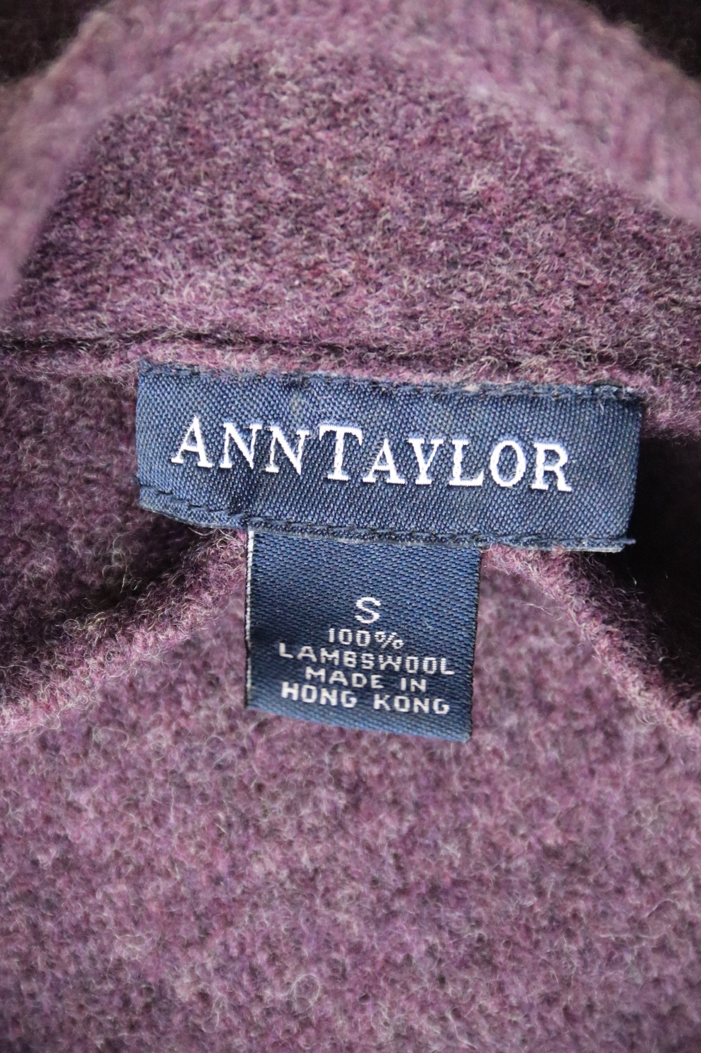 Ann Taylor Embroidered Purple Sweater