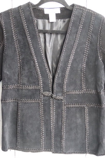 S.D.H Black Leather Jacket