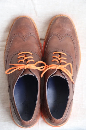 Ted Baker Brown and Orange Leather Dress Shoes