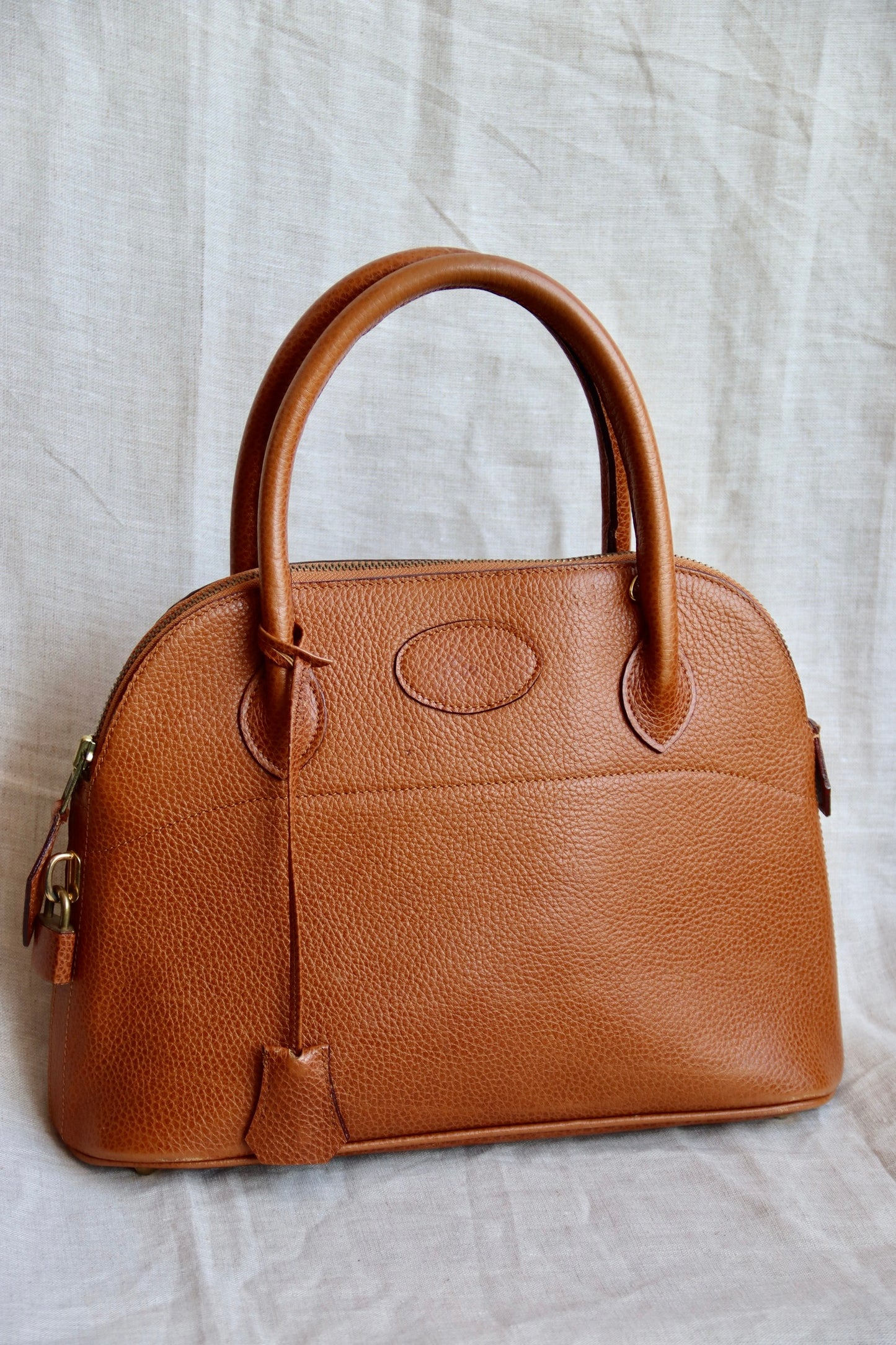 Hermes Style Brown Leather Purse