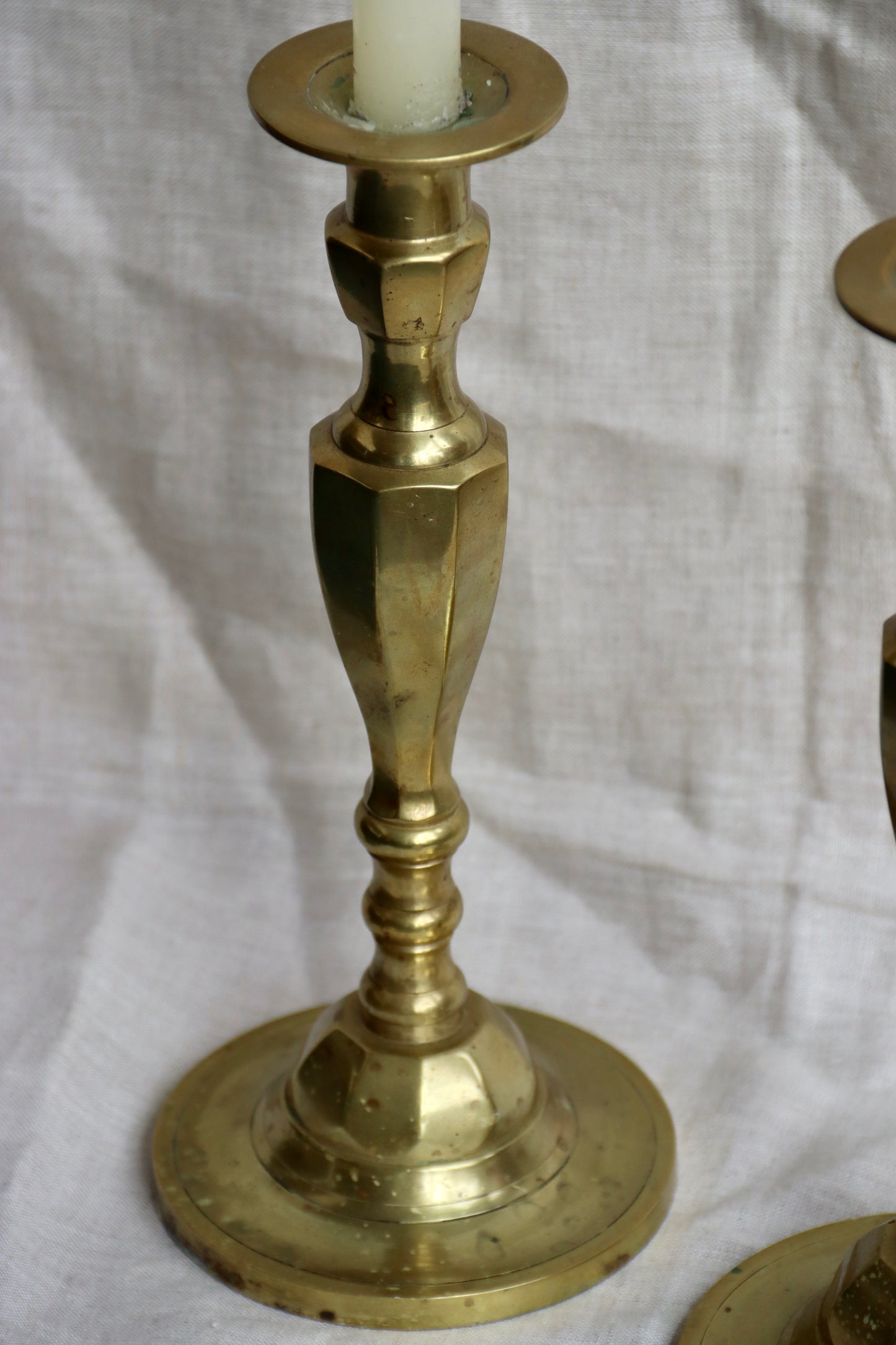 Vintage Pair of Brass Candlesticks