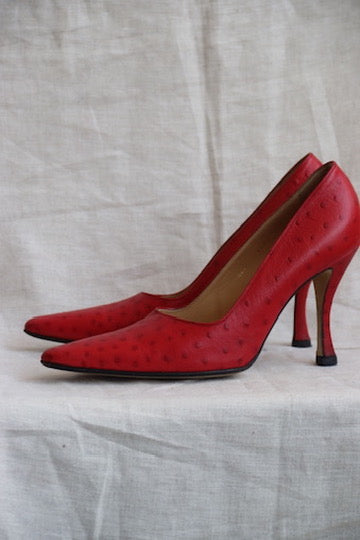 Walter Steiger Red Leather Heels - 10