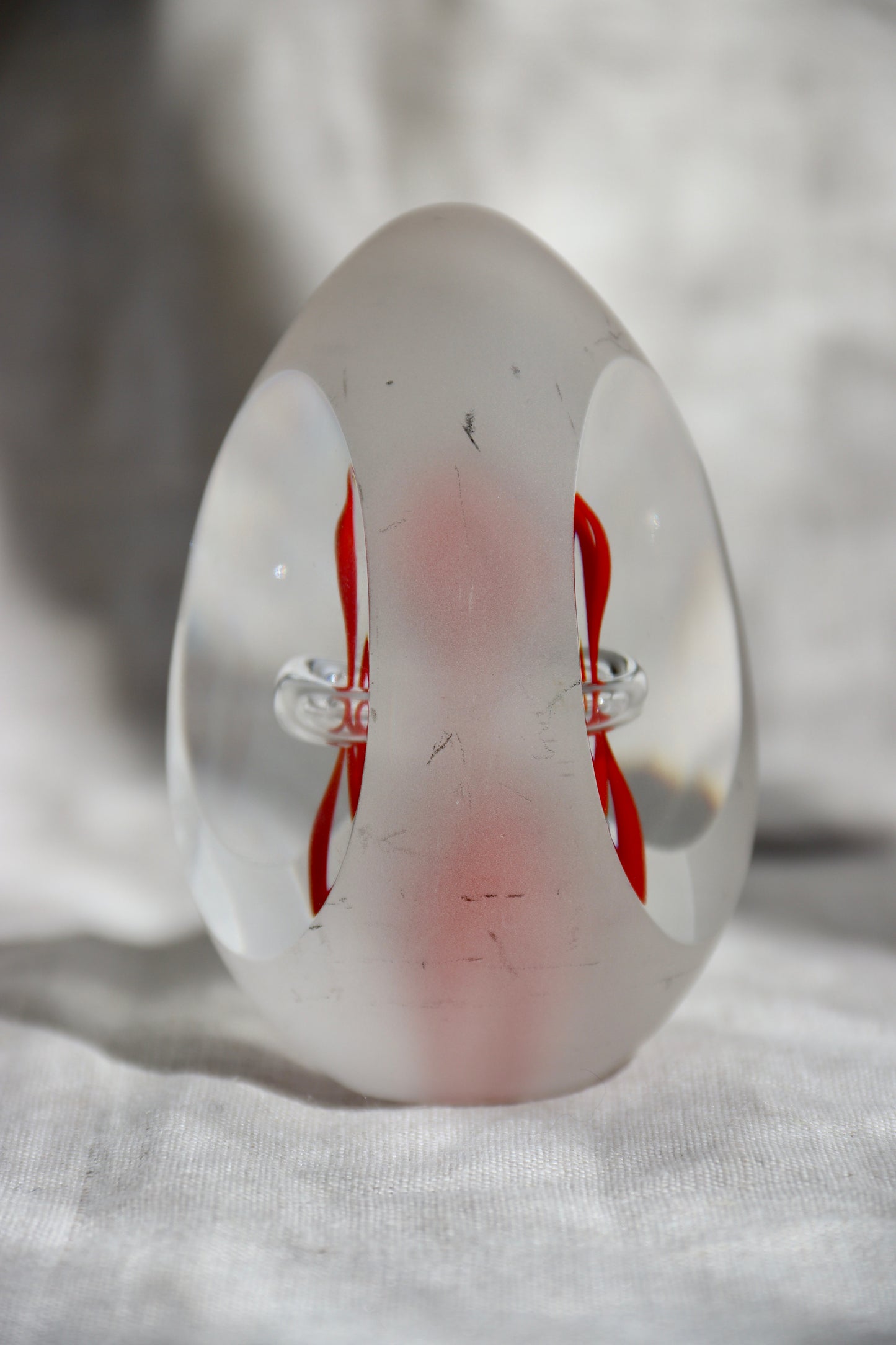 Art Cristal Bohemia Frosted Glass Paperweight