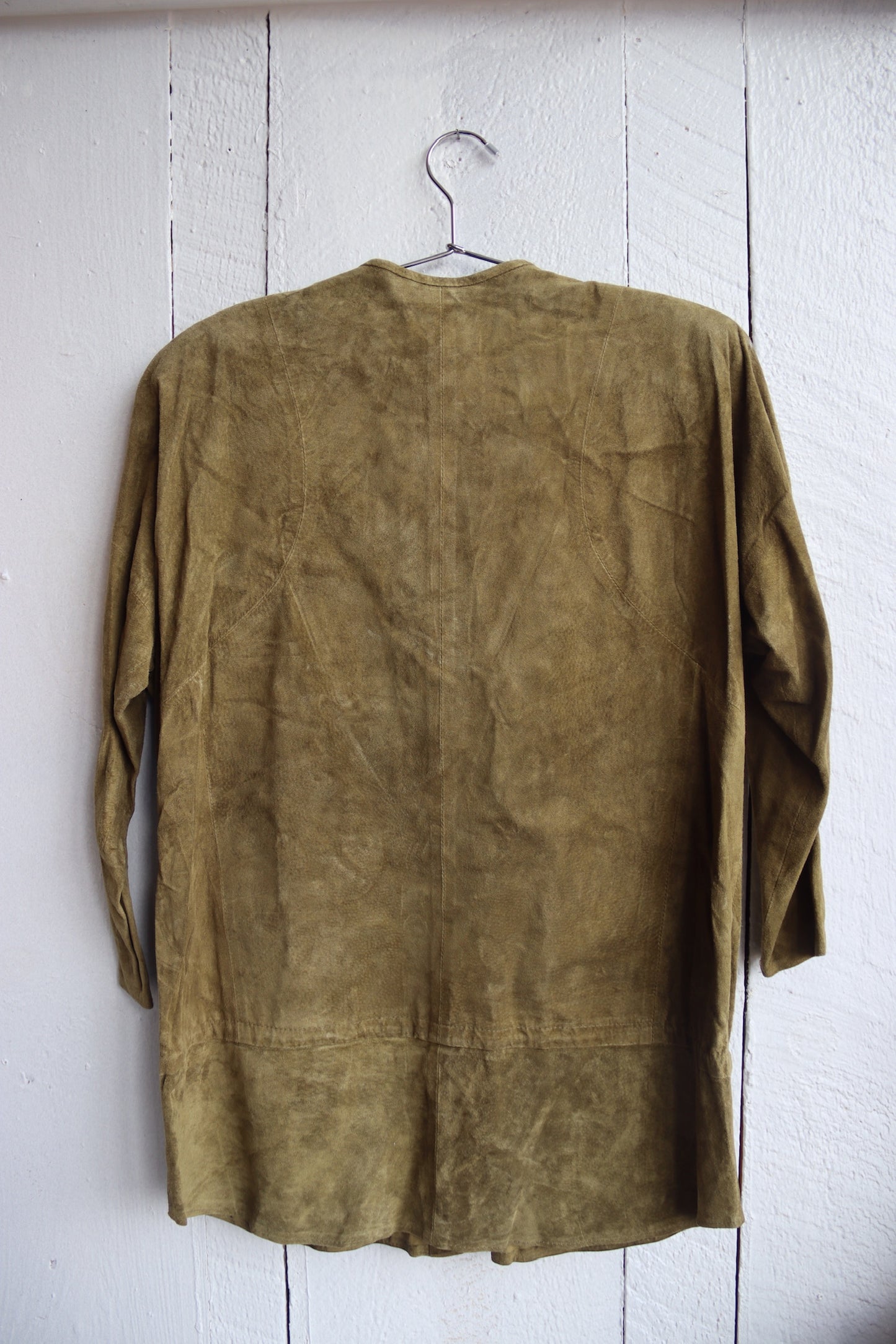 Vintage Hugo Buscati Green Suede Coat